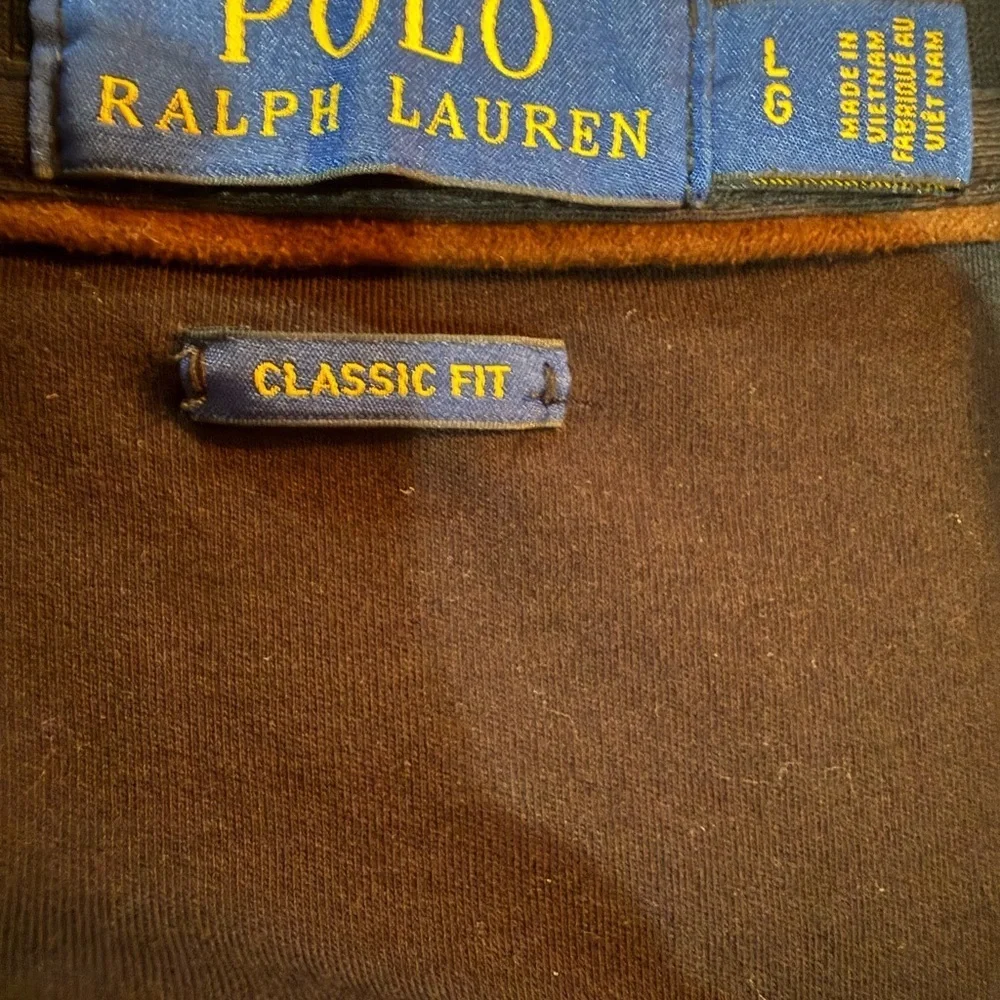 Polo by Ralph Lauren Men's Black Long Sleeve Polo Size large NWOT